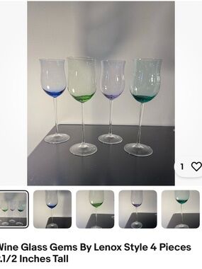 Colored Stem Wine Glasses - Set of 4